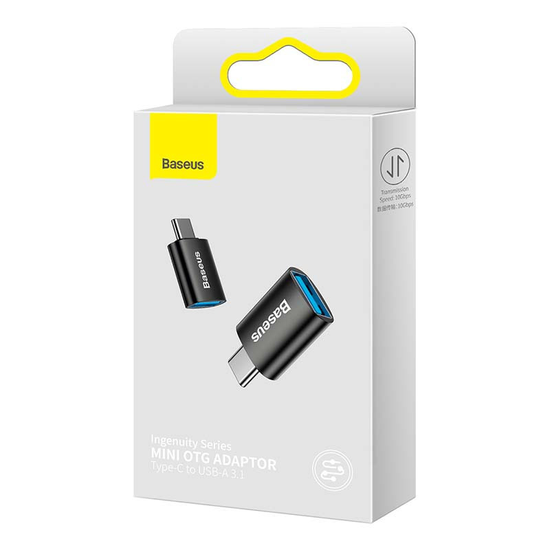 Baseus Ingenuity USB-C to USB-A adapter OTG (Black)