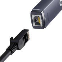 Tinklo adapteris Baseus Lite Series USB į RJ45, 1000Mbps (pilkas)