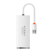 „Baseus Lite“ serijos šakotuvas 4 viename USB į 4x USB 3.0, 25 cm (baltas)