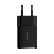 Baseus Compact Quick Charger, 2x USB, 10.5W (black)