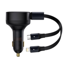 Car Charger Baseus Enjoyment with cable USB-C + Lightning 3A, 30W (Black)