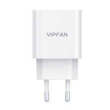 Network charger VFAN E04, USB-C, 20W, QC 3.0 (white)