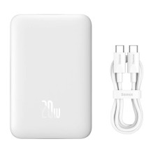 Powerbank Baseus Magnetic, 10000mAh, USB-C 20W, MagSafe (balta)