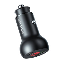 Car Charger Mcdodo CC-7030, USB + USB-C, with Display, 45W (Black)