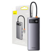 Hub 6in1 Baseus StarJoy Series, USB-C iki 3x USB 3.0 + HDMI + USB-C PD + RJ45