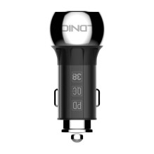 LDNIO C1 USB, USB-C Car charger + Lightning Cable