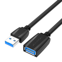 Prailginimo kabelis USB 3.0 kištukinis USB į moterišką USB ventiliaciją VAS-A45-B300 1m (juodas)