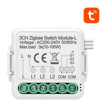 Išmanusis jungiklio modulis ZigBee Avatto N-LZWSM01-3 Nėra neutralaus TUYA