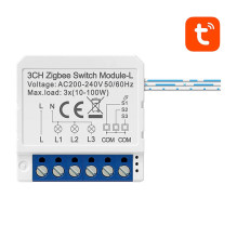 Išmanusis jungiklio modulis ZigBee Avatto LZWSM16-W3 Be neutralaus TUYA