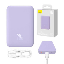 Powerbank Baseus Magnetic Mini 10000mAh, USB-C 20W MagSafe (purple)