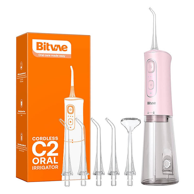 Water flosser with nozzles set Bitvae C2 (pink)