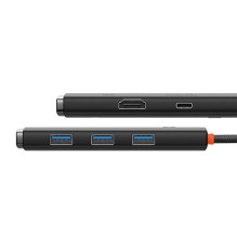 HUB Baseus Lite Series 5-Port USB-C to HDMI+USB3.0x3+PD (Black)