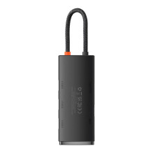 HUB Baseus Lite serijos 5 prievadų USB-C iki HDMI+USB3.0x3+PD (juoda)