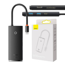 „Hub Baseus OS Lite“ 6 prievadų (C tipo iki HDMI+USB3.0*2+PD+SD / TF) (juodas