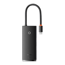 „Hub Baseus OS Lite“ 6 prievadų (C tipo iki HDMI+USB3.0*2+PD+SD / TF) (juodas