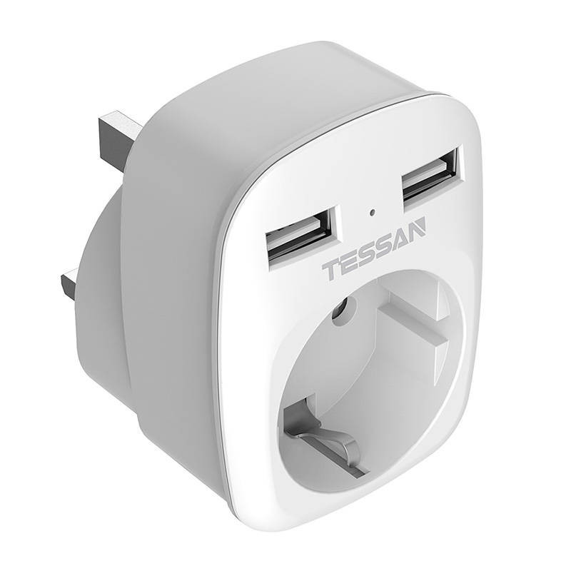 Travel adapter TS-611-UK-GRA