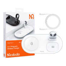 Wireless Charger Mcdodo CH-7062 3 in 1 15W (mobile / TWS / Apple watch) (white)