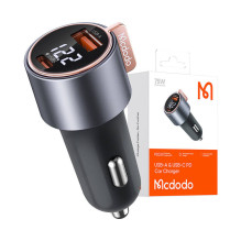 Mcodo CC-5670 75W Digital Display PD 1*USB-A 1*USB-C Car Charger