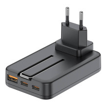 Belaidis įkroviklis 2xUSB-C / 30W 1xUSB-A / 18W Budi, Magsafe 15W