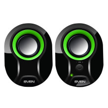 Speakers SVEN 290, 5W USB (black-green)