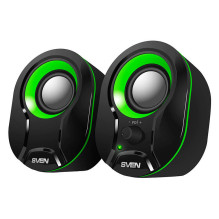 Speakers SVEN 290, 5W USB (black-green)