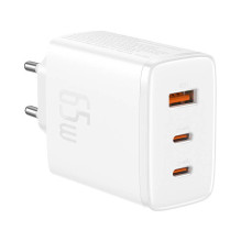 Wall charger Baseus OS-Cube Pro 2xUSB-C + USB, 65W (white)