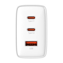 Wall charger Baseus OS-Cube Pro 2xUSB-C + USB, 65W (white)