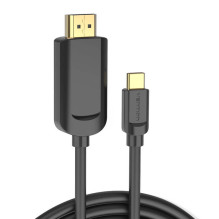 Laidas iš USB-C į HDMI 1.4 ventiliaciją CGUBG 4K 30Hz 1,5 m (juodas)