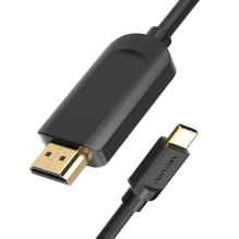 Laidas iš USB-C į HDMI 1.4 ventiliaciją CGUBG 4K 30Hz 1,5 m (juodas)