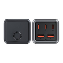 Stalinio kompiuterio maitinimo juostelė Acefast Z2, GaN, 3xUSB-C, 2xUSB-A, 75W (juoda)