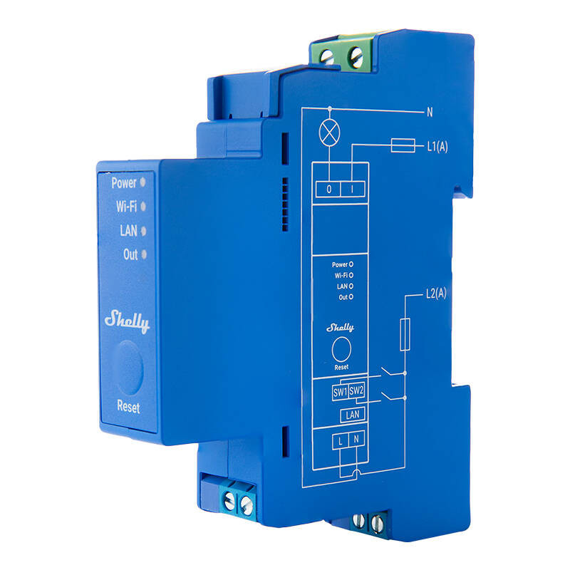 DIN Rail Smart Switch Shelly Pro 1 with dry contacts, 1 channe 