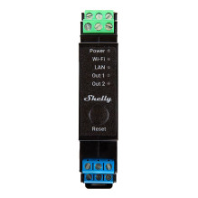 DIN Rail Smart Switch Shelly Pro 2PM with power metering, 2 channels