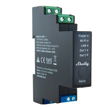 DIN Rail Smart Switch Shelly Pro 2PM with power metering, 2 channels