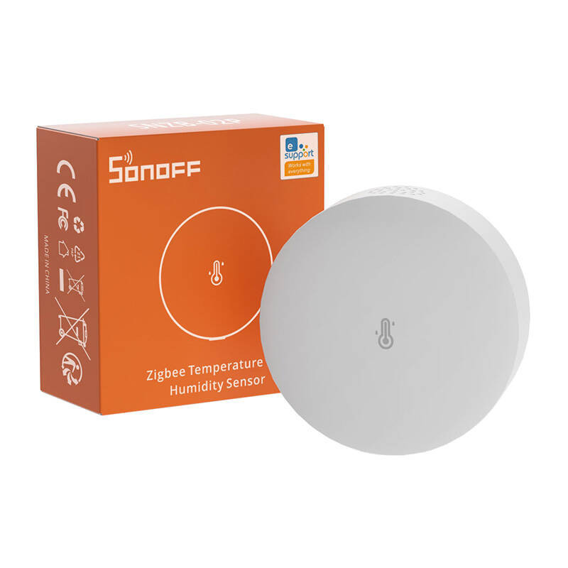 ZigBee Sonoff SNZB-02P smart temperature and humidity sensor (round)