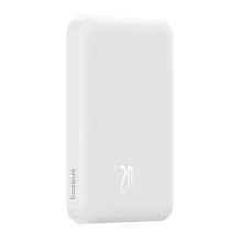 Magnetinis Mini Powerbank Baseus 5000mAh, USB-C 20W (balta)