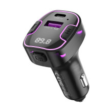 Automobilinis įkroviklis XO BCC12 Bluetooth MP3+5V3.1A 15W (juodas)