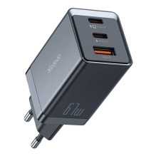 Mcdodo CH-1541 GaN sieninis įkroviklis, 2x USB-C, 1x USB, 67W (juoda)