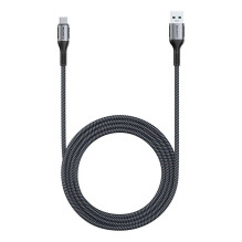 USB-A 3.1 į USB-C Greito įkrovimo laidas Lention CB-ACE-6A1M, 6A, 10Gbps, 1m (juodas)