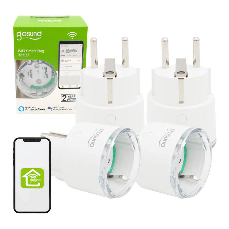 Smart plug WiFi Gosund SP111 3680W 16A, Tuya 4-pack