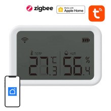 Išmanusis temperatūros ir drėgmės jutiklis HomeKit NEO NAS-TH02BH ZigBee su LCD ekranu