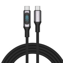 Greito įkrovimo laidas Rocoren Digital USB-C į USB-C, PD, 1m (pilkas)