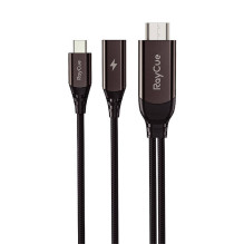 USB-C į HDMI 2.1 4k30Hz RayCue laidas, 2m (juodas)