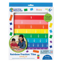 Rainbow Fraction Tiles With Tray Learning Resources LER 0615