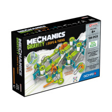 Mechanics Gravity Loops &amp; Turns magnetic bricks 130 pieces GEOMAG GEO-763