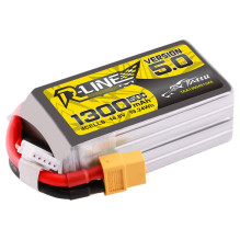 Tattu R-Line versija 5.0 1300mAh 14.8V 150C 4S1P Lipo baterijos su XT60 kištuku