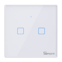 Smart Switch WiFi + RF 433 Sonoff T2 EU TX (2 kanalų) atnaujintas