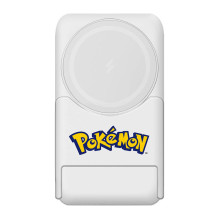 Magnetinis maitinimo blokas OTL 5000 mAh, USB-C 15W, Pokemon Pokeball su stovu (raudona-balta)