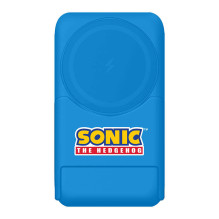 Magnetic powerbank OTL 5000 mAh, USB-C 15W, Sonic The Hedgehoh with stand (blue)