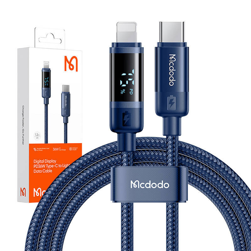 Mcdodo CA-5211 USB-C to Lightning cable, 36W, 1.2m (blue)