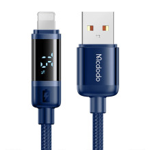 „Mcdodo CA-5001“ USB-A ir „Lightning“ kabelis, 100 W, 1,2 m (mėlynas)